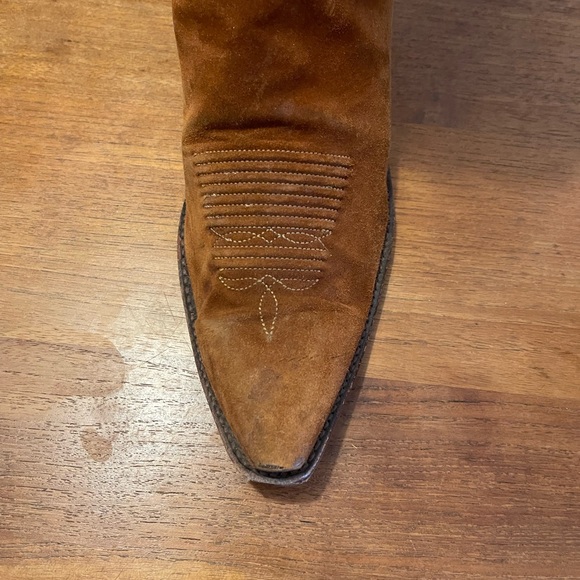 Brown Suede Cowboy Boots - Picture 12 of 12
